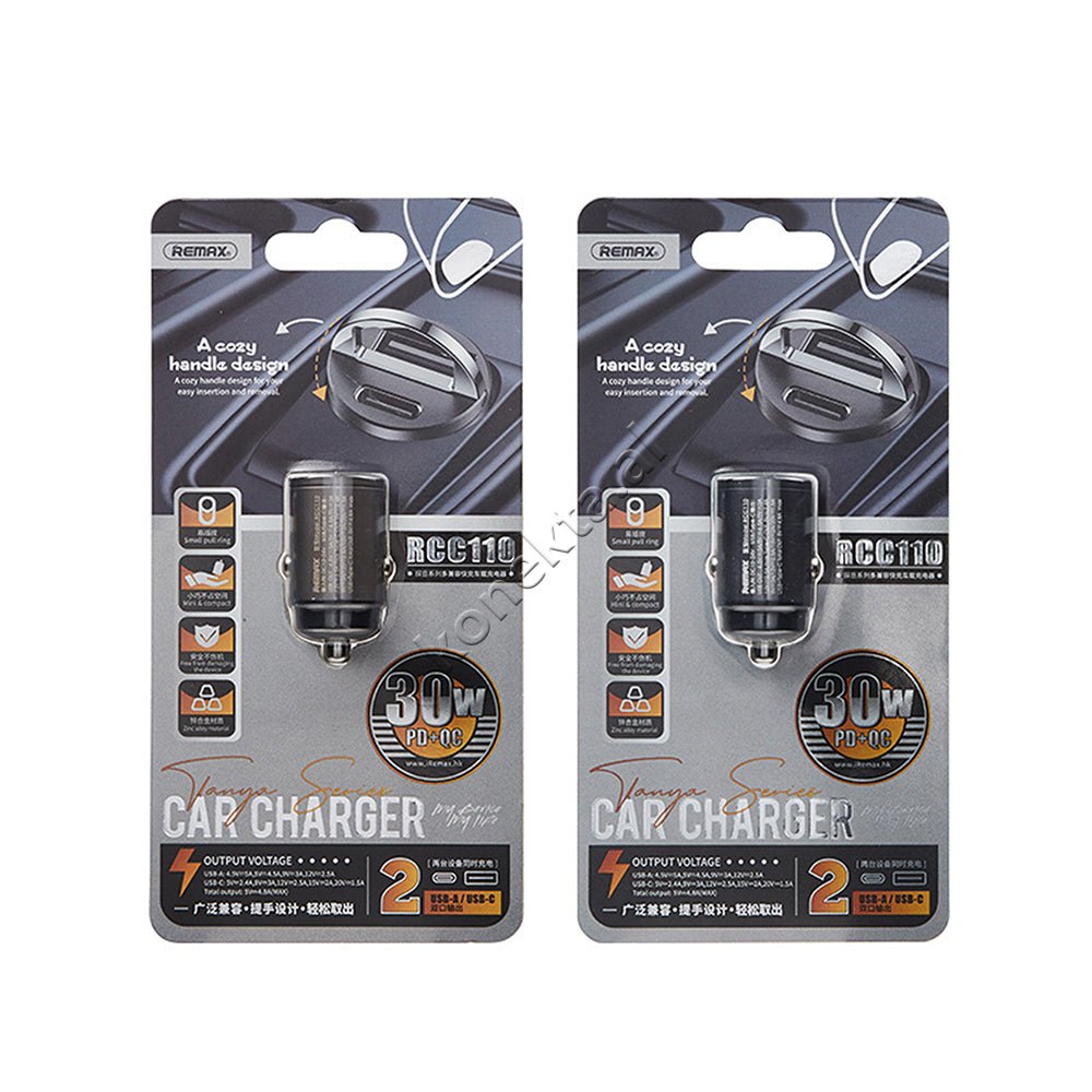 REMAX 30W Fast Charge Car Charger, Black / Silver - Thumbnail 2