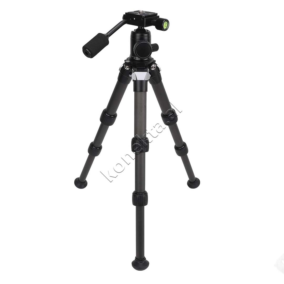 tjetertjeter Profesional Tripod, Fibra Karboni, 1/4" Video - Image 1
