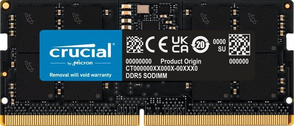 Crucial SODIMM Memory, 16GB DDR5, 4800MHz, CL40 (CT16G48C40S5) - Image 1