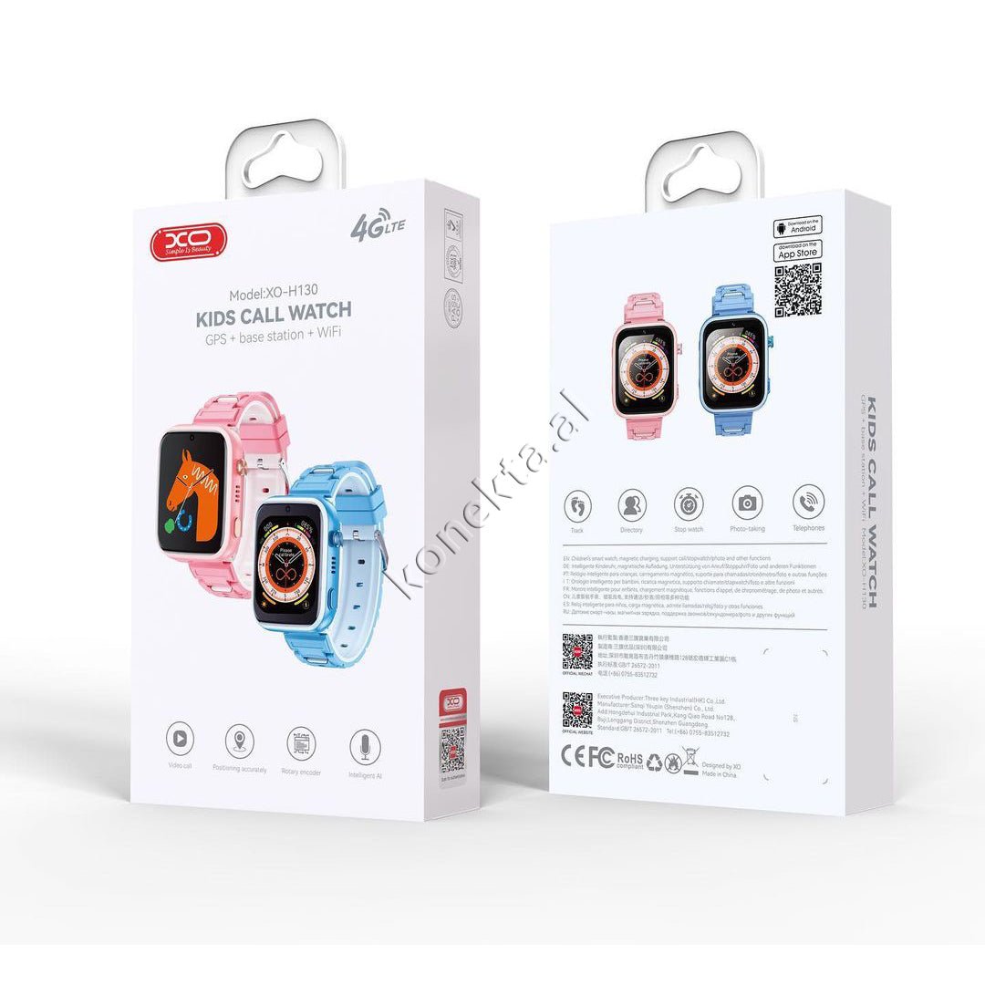 XO Ore Inteligjente Per Femije Smartwatch, Blu dhe Roze - Thumbnail 2