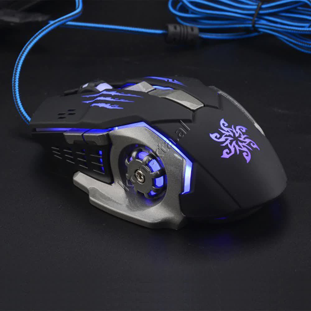 tjetertjeter X1 Gaming Mouse, Black and Grey, RGB Lighting - Thumbnail 3