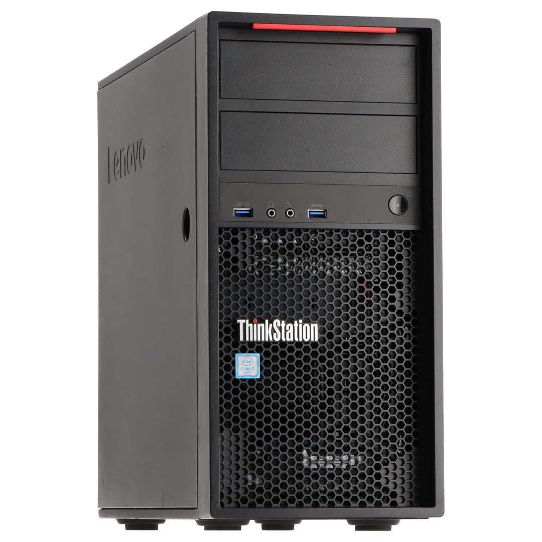 Lenovo ThinkStation P320 Desktop, Intel Core i7-7700, 16GB RAM, 512GB NVMe, Used - Image 1