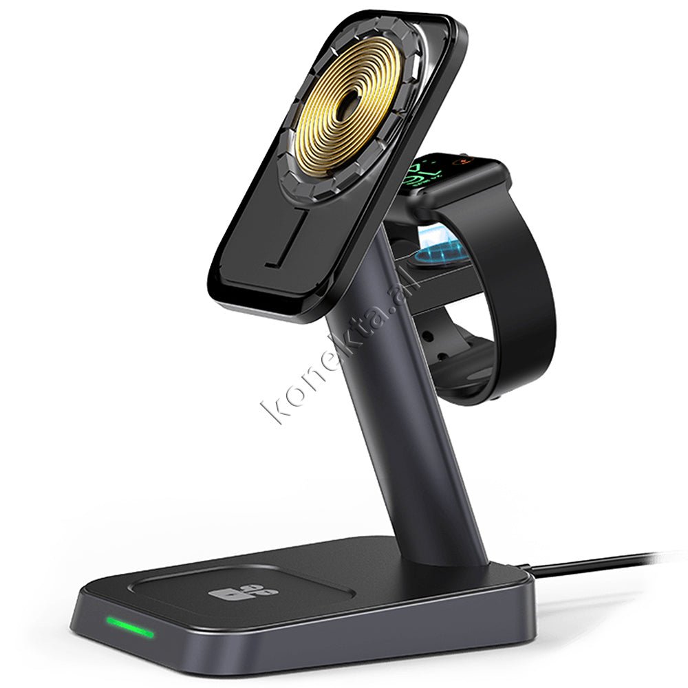 AceFast Wireless Charger, 3 in 1, Black - Thumbnail 6