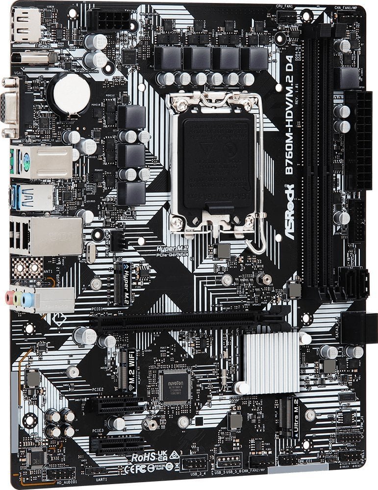 ASRock B760M-HDV/M.2 D4 Motherboard, 64GB - Thumbnail 5
