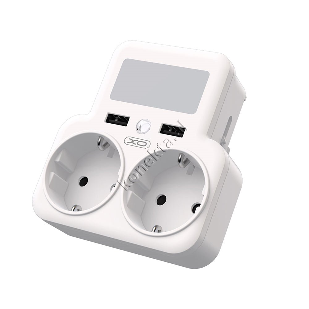 XO Multiprize 2 Vendeshe Me 2 Porta USB Dhe Drite Nate - Image 1