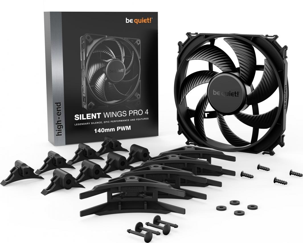 Be quiet! Silent Wings Pro 4 PWM Cooler, 140 mm, Black - Thumbnail 5