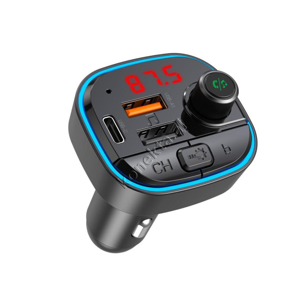 XO Car Bluetooth MP3 Charger Adapter with LED Lighting and Digital Panel - Thumbnail 3