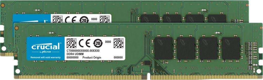 Crucial DDR4 Memory, 16 GB, 3200 MHz, CL22, CT2K8G4DFRA32A - Image 1
