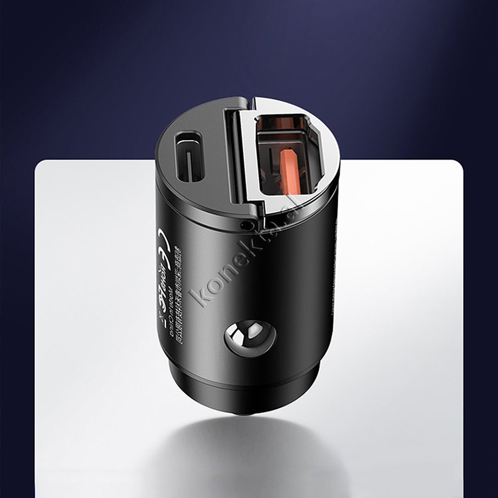 REMAX 30W Fast Charge Car Charger, Black / Silver - Thumbnail 5