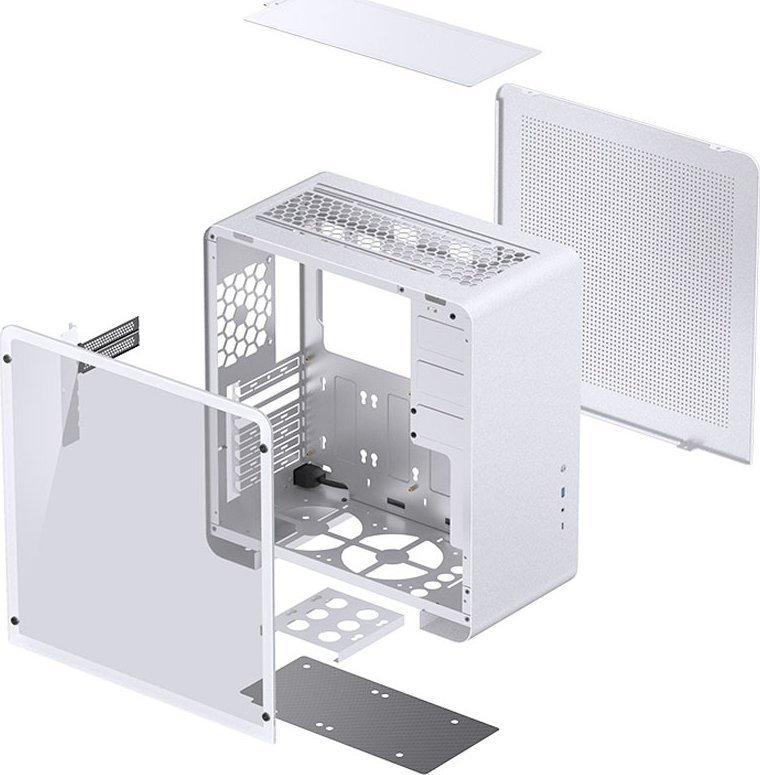 Jonsbo U4 Pro TG Case, White, Midi Tower - Thumbnail 5