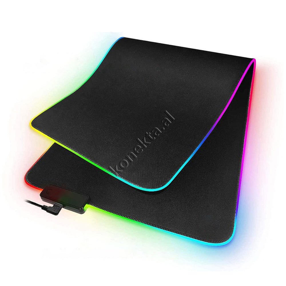 tjetertjeter Gaming Mouse Pad, 30 x 25cm, Black, RGB Lighting - Thumbnail 2