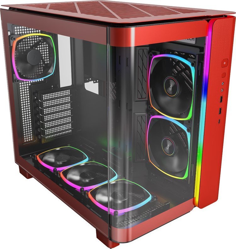 Montech King 95 Pro ARGB Case, Red, Midi Tower - Thumbnail 2