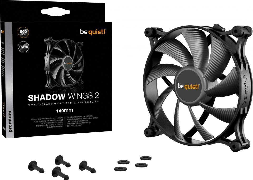 Be quiet! Shadow Wings 2 PWM Cooler, 140 mm, Black - Thumbnail 5
