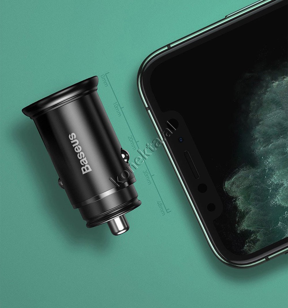 Baseus 30W Car Charger, Black - Thumbnail 11