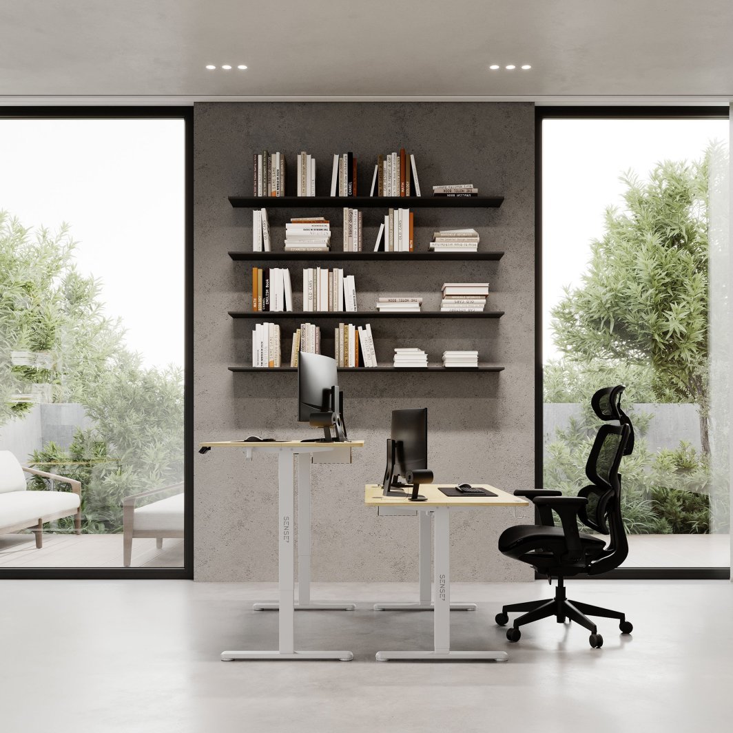 SENSE7 Nojo Table, 140cm x 70cm, White / Light Wood - Thumbnail 11