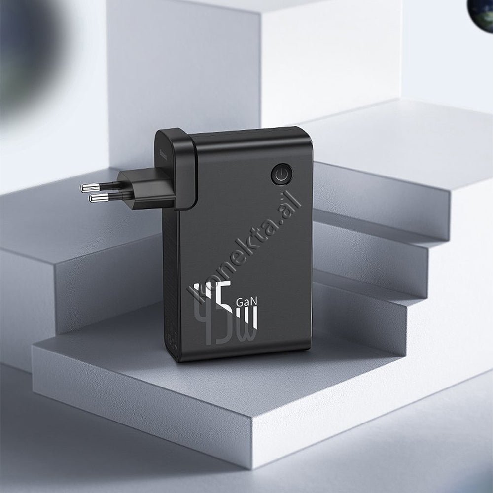 Baseus 2 in 1 Charger and Power Bank, 45W, 10000mAh, Black - Thumbnail 6