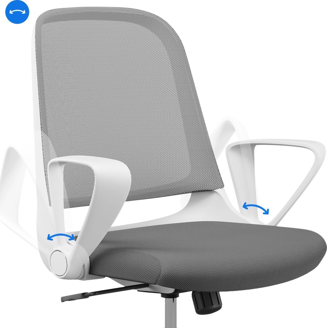 SENSE7 Sopty Chair, White/Grey - Thumbnail 6