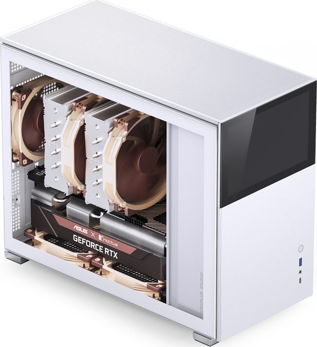 Jonsbo D31 Screen Case, White, Mini Tower - Thumbnail 4
