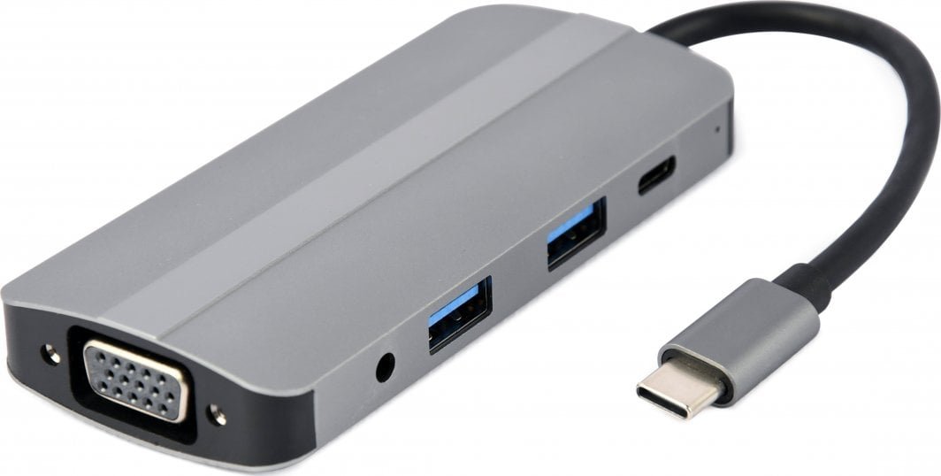 Gembird USB-C Docking Station, Black - Thumbnail 2