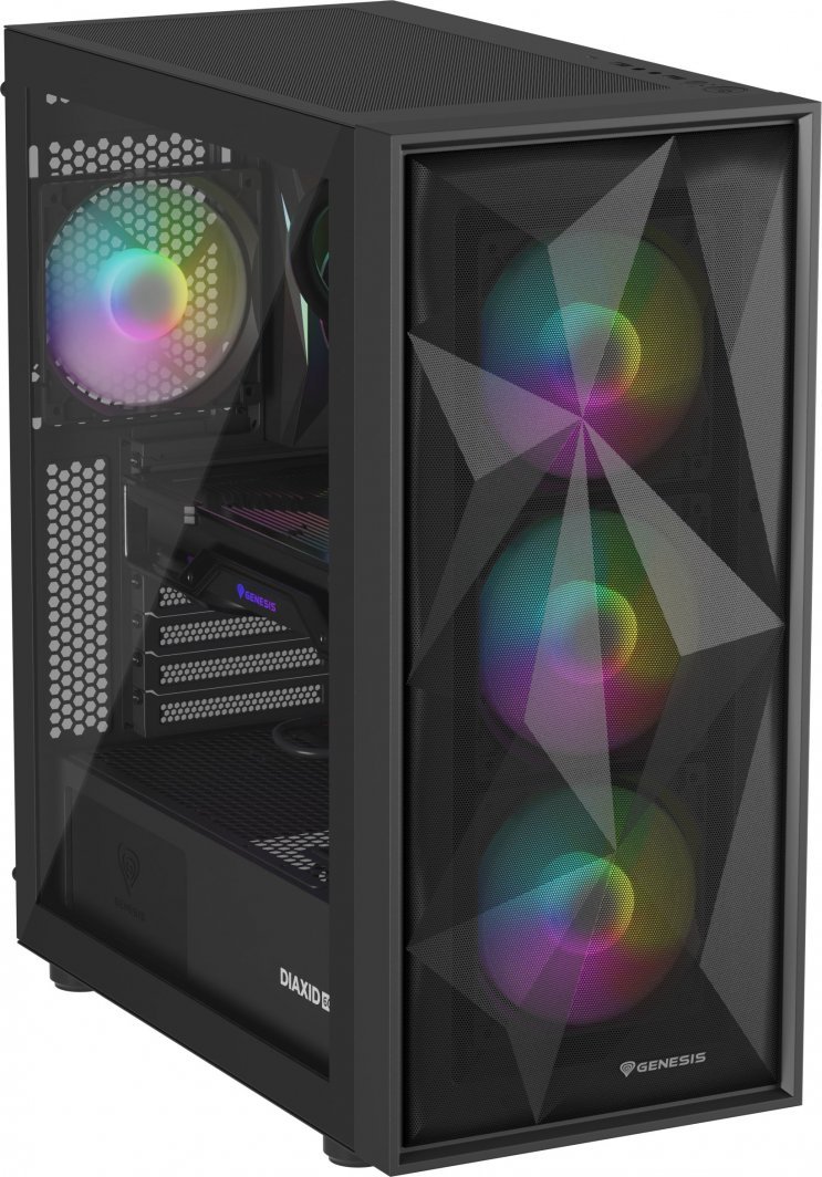 Genesis Diaxid 605 ARGB Case, Black, Midi Tower - Thumbnail 6