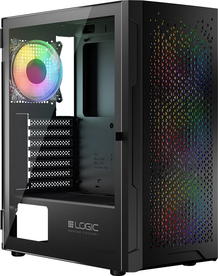 Logic Concept Aramis ARGB Case, Black, Midi Tower - Image 1