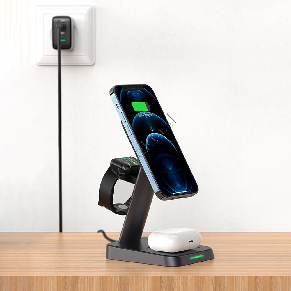 AceFast Wireless Charger, 3 in 1, Black - Thumbnail 9