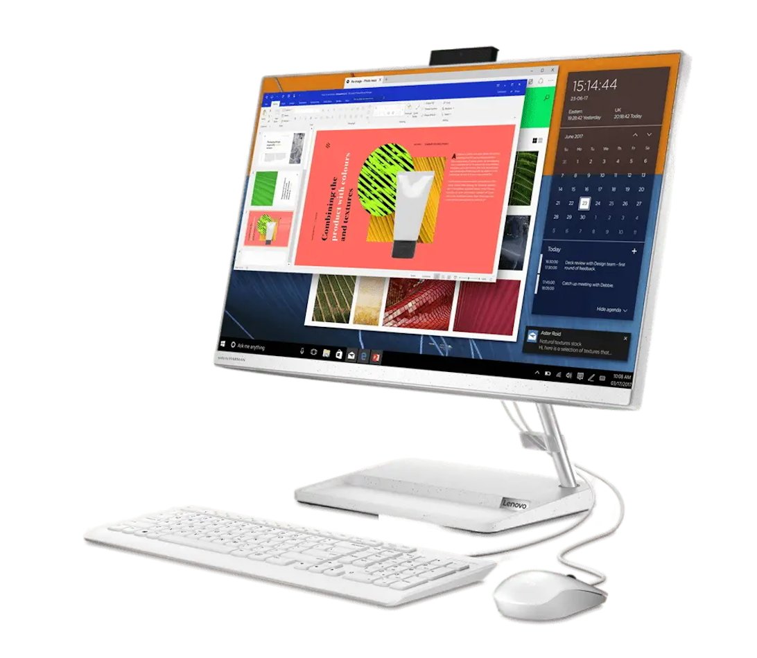 Lenovo IdeaCentre 3 27ALC6 Desktop, 27" FHD, 16GB RAM, 1 TB SSD, AMD Ryzen 5 7530U, White - Thumbnail 6