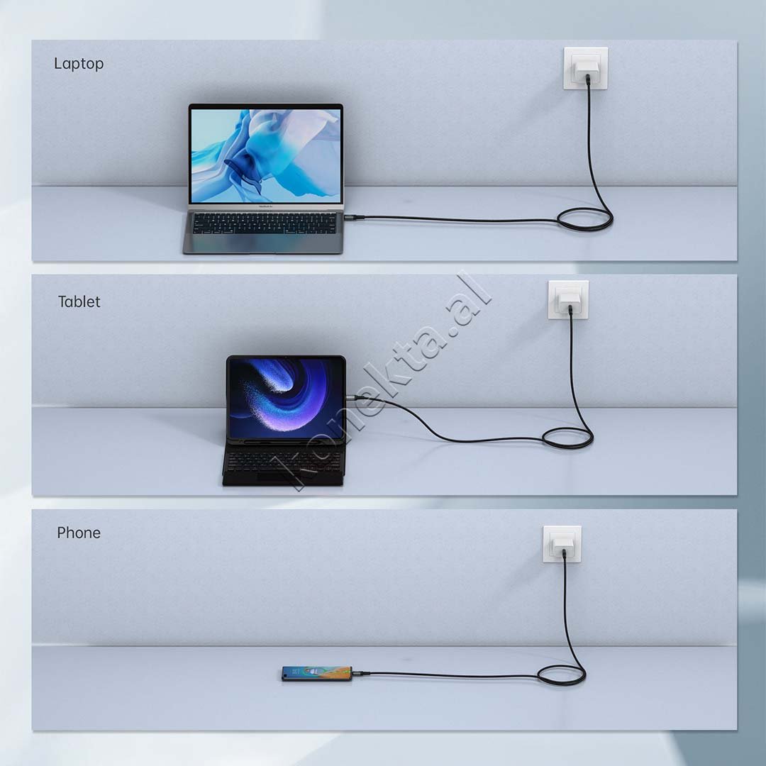Choetech 240W Type-C to Type-C Charging Cable, 1.2m, Black - Thumbnail 9