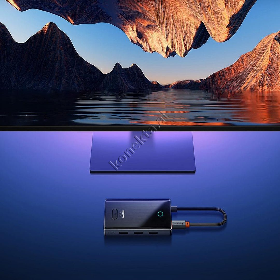 Baseus Type-C Adapter, 6 Ports, HDMI 4K@30Hz, RJ45 1000Mbps, USB 3.0, Type-C 100W - Thumbnail 7