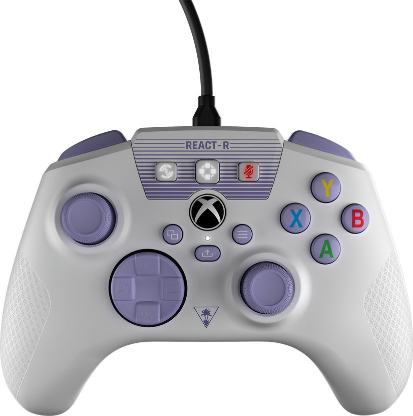 Turtle Beach React-R Controller, Wired, White / Purple - Image 1