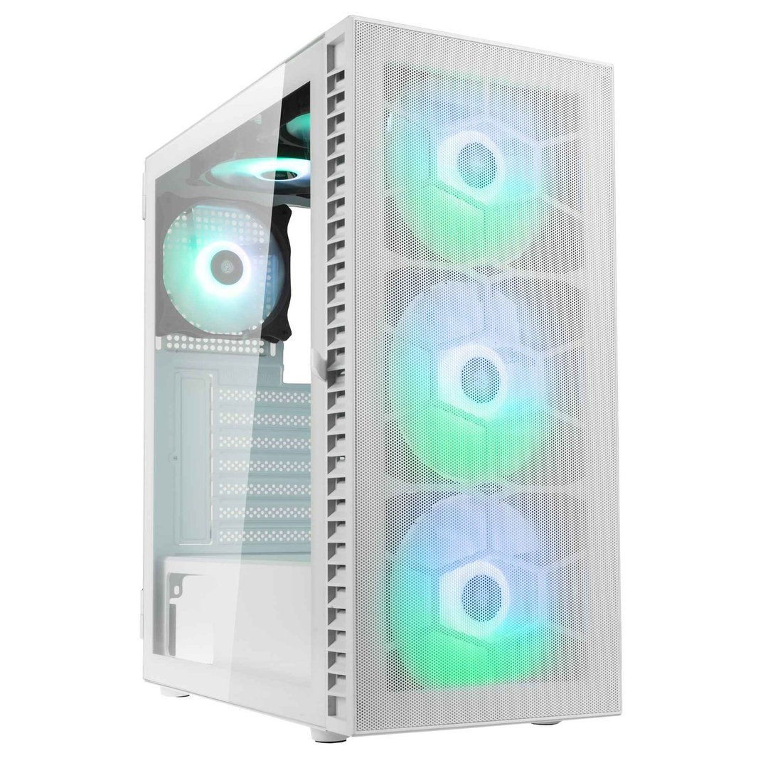 Kolink Observatory HF Mesh ARGB Case, White, Midi Tower - Image 1