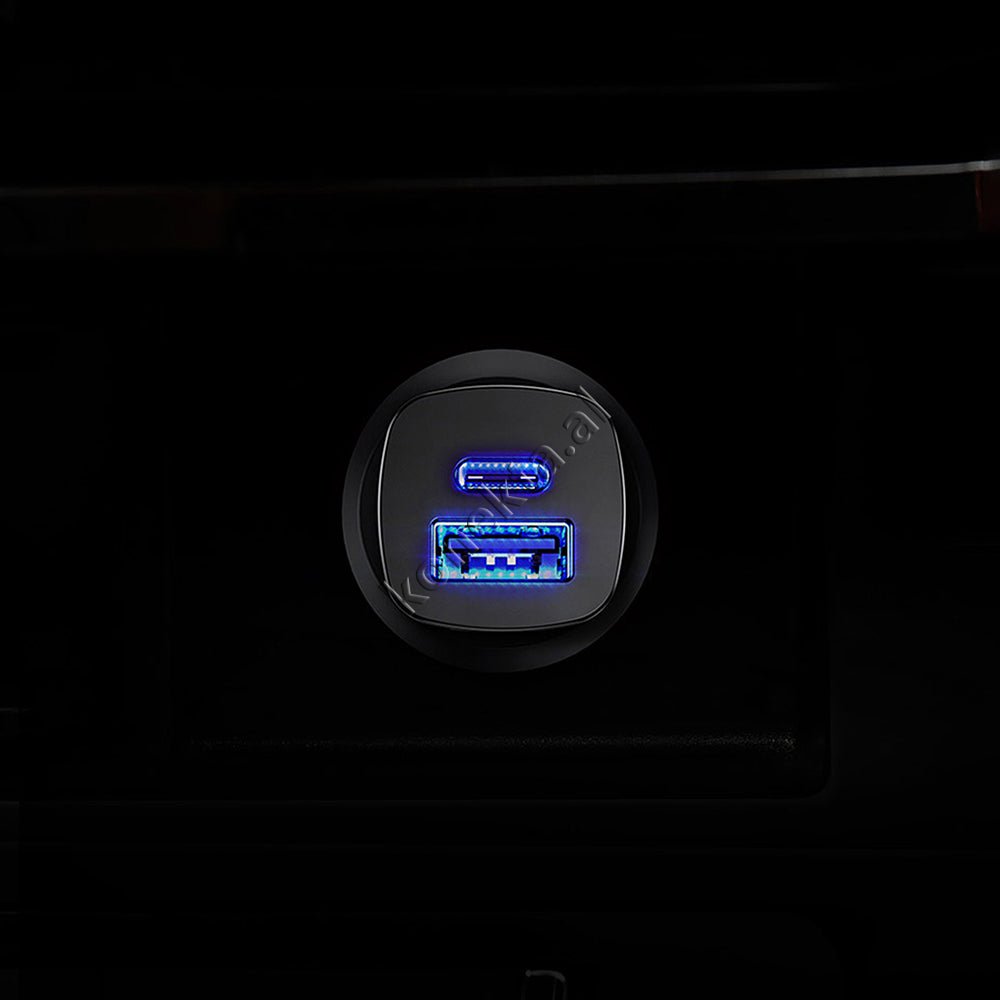 Baseus Adaptor Karikimi Inteligjent Per Makine 30w, E Zeze / E Kuqe / E Argjendte - Thumbnail 11