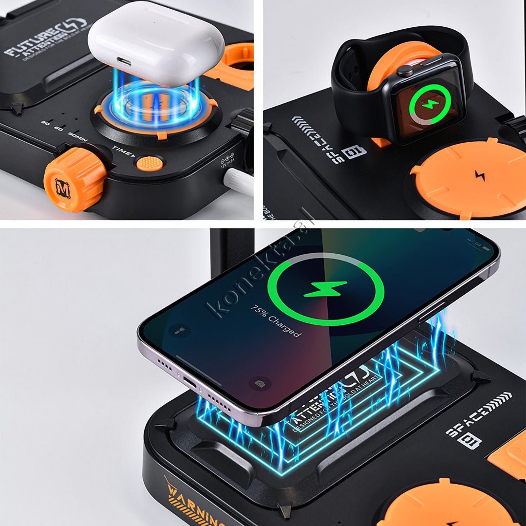 Cyberpunk Wireless Charger, Black - Thumbnail 8