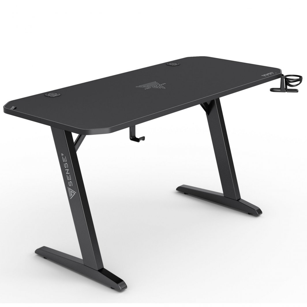 SENSE7 Classic Desk, 140cm x 60cm, Black - Thumbnail 2
