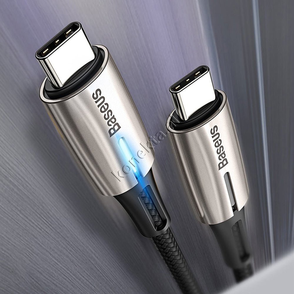 Baseus Water Drop-shaped Lamp USB Cable, 1m, Type-C, Fast Charge PD 60W - Thumbnail 6