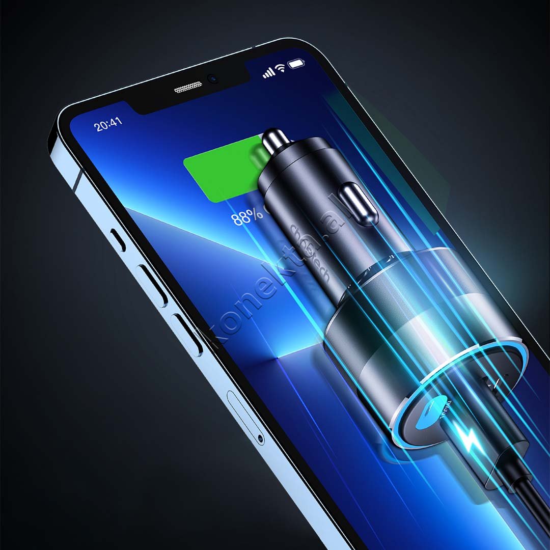 Choetech 130W Charger, 2 x Type-C, 1 x USB - Thumbnail 8