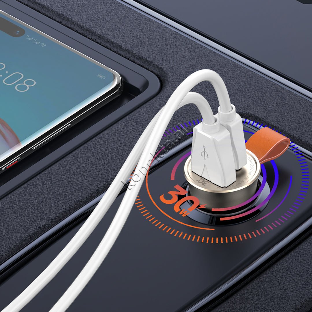 LDNIO 30W Car Charger Adapter, Black / Silver - Thumbnail 10