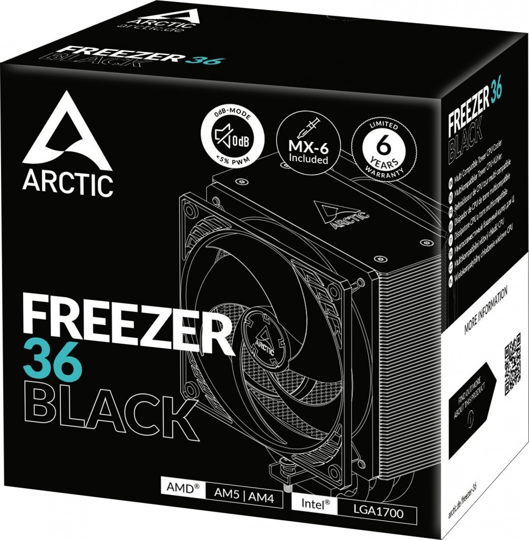Arctic Freezer 36 CPU Cooler, Black (ACFRE00123A) - Thumbnail 6