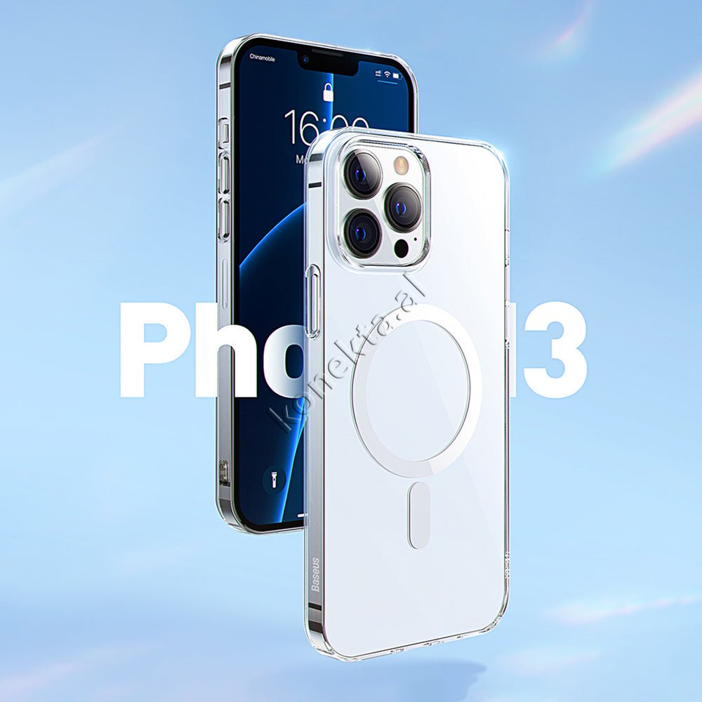Baseus Cover Transparente Me MagSafe Per iPhone 13 Pro Max / 14 Pro Max - Thumbnail 3