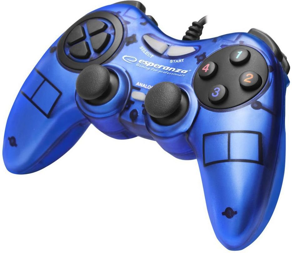 Esperanza Fighter Controller, Wired, Blue - Image 1