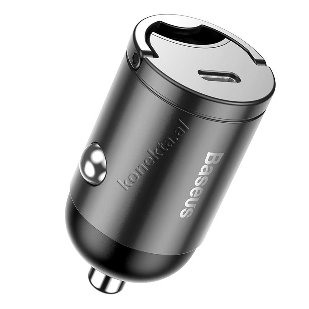 Baseus Mini Car Charger, Grey / Blue - Thumbnail 7