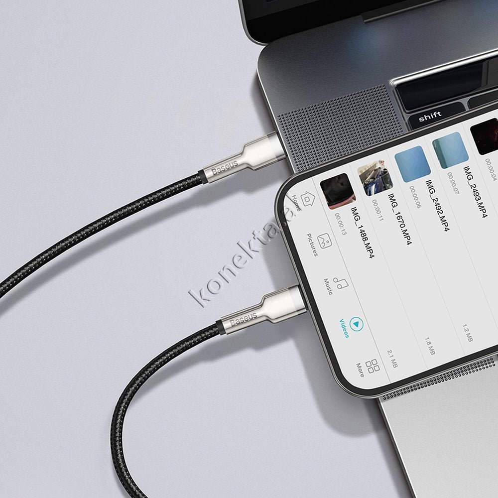 Baseus Type-C to Lightning Charging Cable, 20W, 1m, White - Thumbnail 3