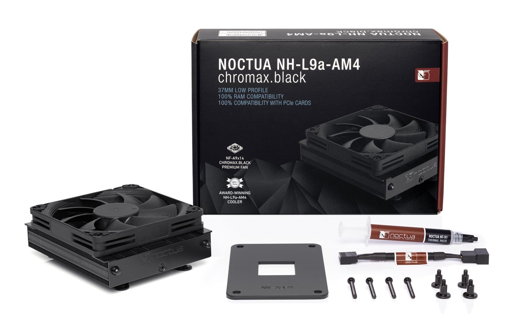 Noctua NH-L9a-AM4 Cooler chromax.black, 92mm, AM4, Black - Thumbnail 4