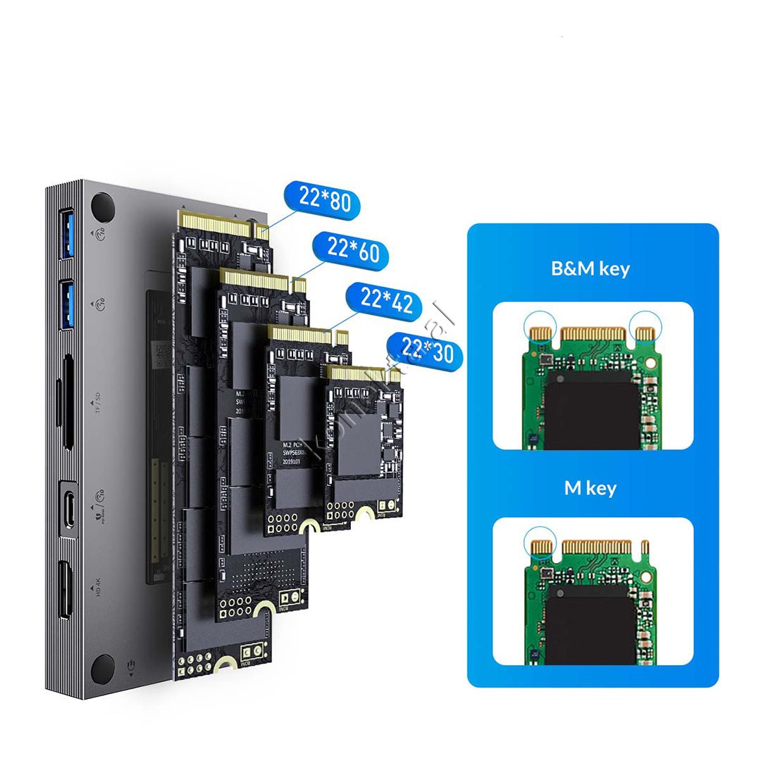 Orico 9-Port Adapter Hub + SSD Reader up to 2TB - Thumbnail 2