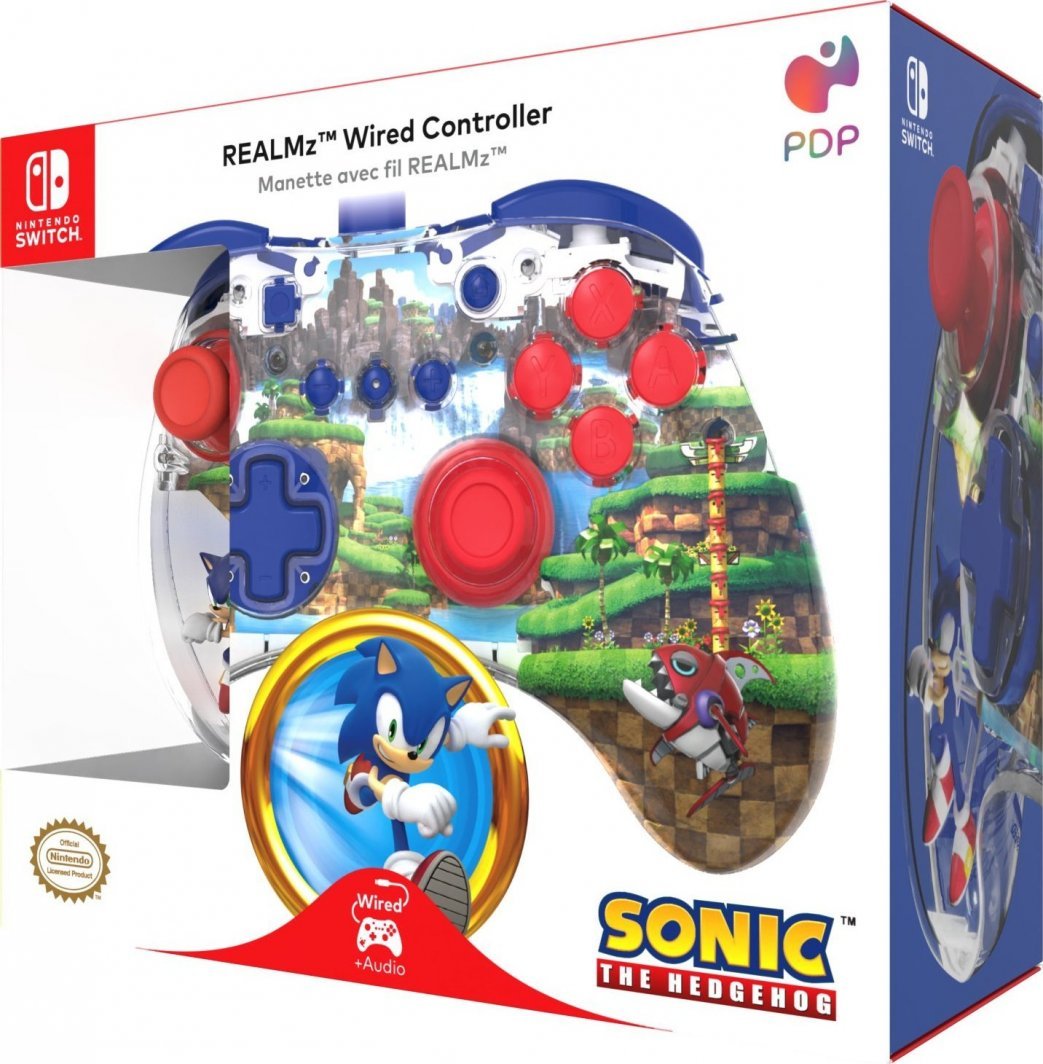 PDP RealMz Sonic Green Hill Zone Controller, Wired, Multicolor - Thumbnail 8