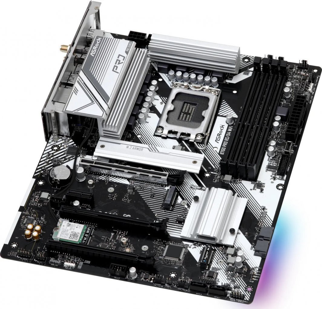 ASRock B760 PRO RS/D4 WIFI Motherboard, Black - Thumbnail 5