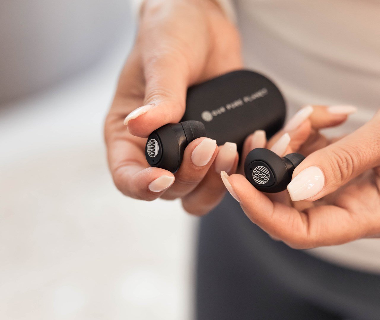 Our Pure Planet 700XHP Earbuds, Wireless, Black - Thumbnail 3