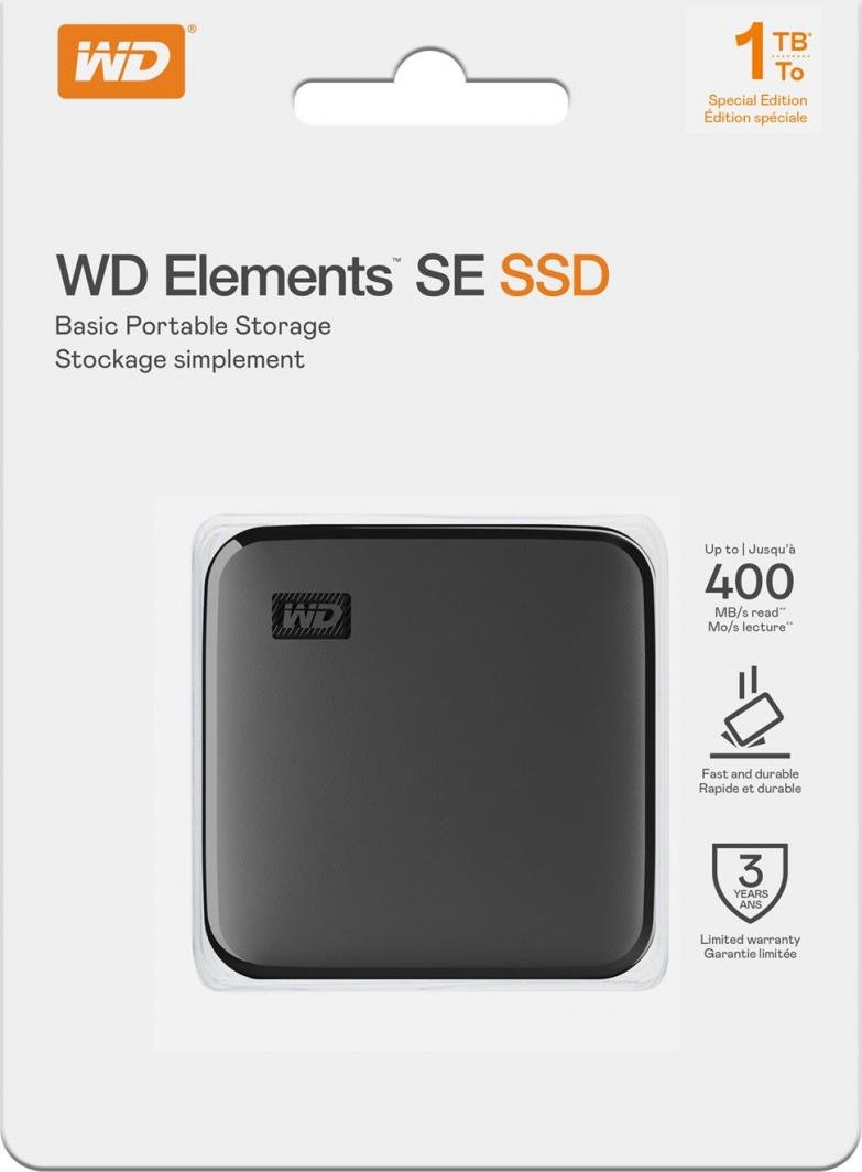 WD Elements SE External SSD, 1TB, Black - Thumbnail 5