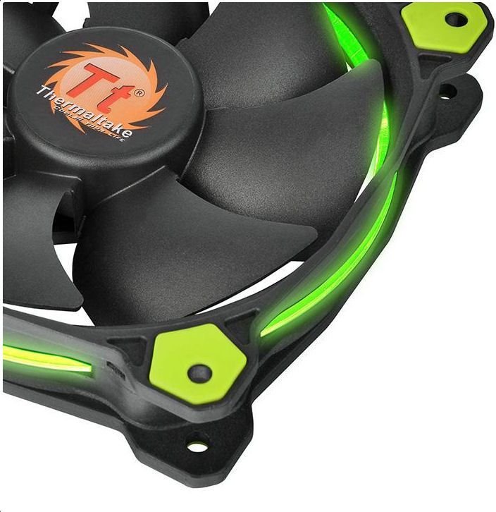 Thermaltake Riing LED Fan, 120 mm, Green - Thumbnail 5