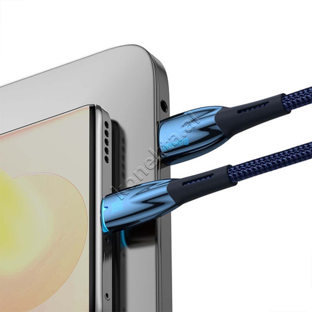 Baseus USB Type-C Charging Cable, 100W, 2m, Blue - Thumbnail 5